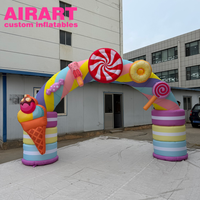 Arches gonflables décoratives en forme de bonbons pour événements et présentations