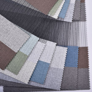 تصميم جديد لعام 2023: ستائر أفقية معتمة للنوافذ الداخلية من البوليستر بنمط زيبرا، تحكم يدوي للنوافذ الفرنسية - Product Image 2