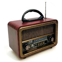 Radio Kayu Gaya Lama NNS NS-8070BT dengan Suara Stereo, Radio AM FM SW, Speaker Retro Nirkabel dengan Colokan USB