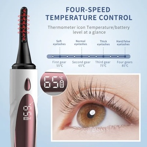 LED Display 24 Hours Long Lasting <b>USB</b> Rechargeable Electric Fast <b>Heated</b> Eyelash Curlers for Makeup Tools - Product Image 2