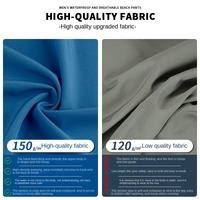 Shorts de plage Nene transfrontaliers classe A pour hommes, séchage rapide, grande taille, coupe ample, doublure intégrée, jambe droite, en nylon/cachemire