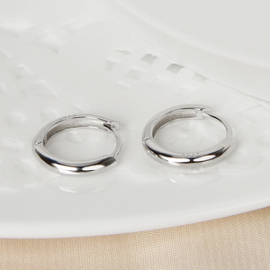 Classic 925 <strong>Sterling</strong> <strong>Silver</strong> <strong>Hoop</strong> <strong>Earrings</strong> Hypoallergenic Jewelry High Polished Finish 18k Gold Plated <strong>Earrings</strong> for Women Men - Product Image 4