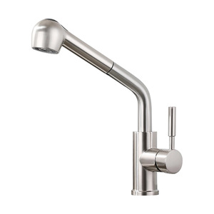 304 Stainless Steel Modern Design Kitchen Sink Faucet with Tobacco Pipe Sprayer Single Handle Mixer Tap for Kitchen Use - Product Image 1