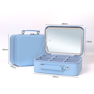 Tùy Chỉnh Xách Tay Du Lịch LED Ánh Sáng Trang Điểm Túi Mỹ Phẩm Gương Vẻ Đẹp Trường Hợp Không Thấm Nước Make Up Túi Gương - Product Image 5