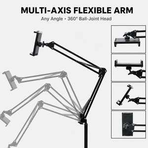 Support de sol robuste pour tablette, avec base stable à ressort intégré, idéal pour <span class=keywords><strong>iPad</strong></span>, diffusion en direct et chambre à coucher, fabrication OEM/ODM (18 ans d'expérience) - Product Image 2