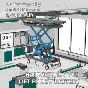 Hauvrex Più Venduto Sollevatore a Forbice Idraulico Pneumatico da 1.2 Tonnellate con Cilindro Singolo, Altezza 1920mm, per Pacchi Batteria Auto Elettriche - Product Image 2