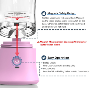 Mini Licuadora Inalámbrica de 600 ml con Doble Modo, Licuadora Portátil para Smoothies, Máquina Personal para Hacer Jugos de Frutas, Suministro de Fábrica OEM - Product Image 3