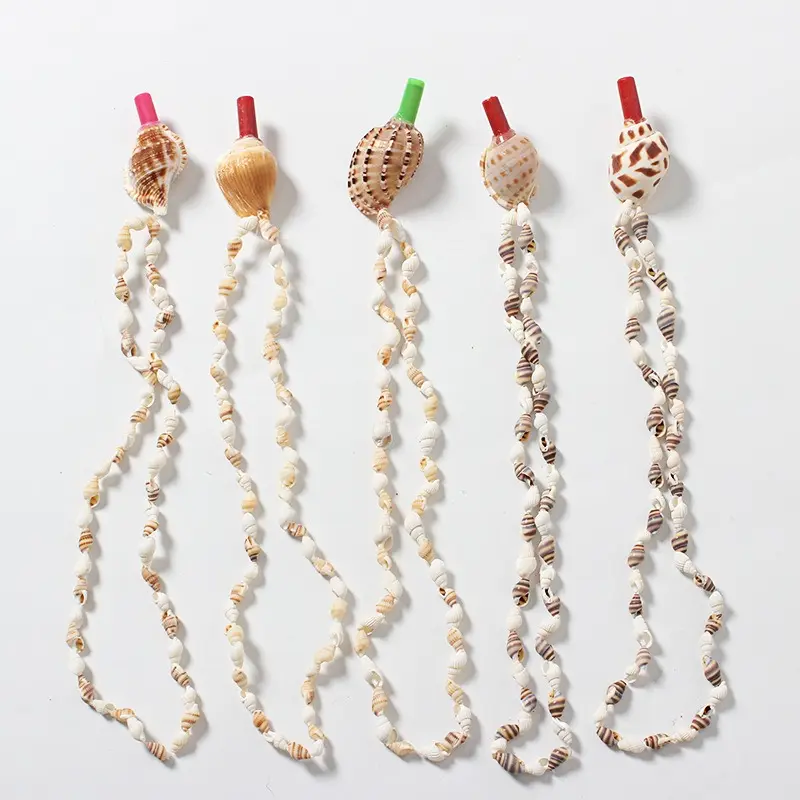 Street Stall Children's Conch Whistle Necklace Creative Children's Toy Handicraft Shell Whistle Necklace Wholesale