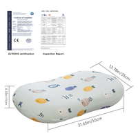 Oreiller de lit pour enfants YUE RISE Factory, en mousse à mémoire de forme rebondissante, doux, respirant, orthopédique pour le coccyx, avec imprimé chat de dessin animé
