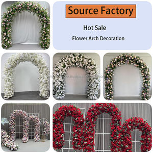 Arco de Boda Moderno Hecho a Mano, Ecológico, con Diseño Largo, Rosas Artificiales de Seda, Tamaño Personalizable - Product Image 3