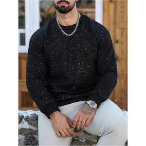 FOXA Sudadera con pedrería para hombre, cuello redondo, manga larga, informal, para otoño - Product Image 5