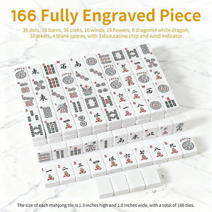 Jeu de tuiles de mahjong américain, ensemble complet de mahjong occidental, avec sac portable bleu, adapté aux débutants et aux experts - Product Image 6
