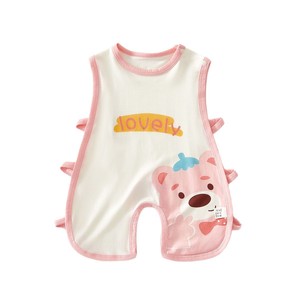 Body para bebé, mono sin mangas, ropa de verano unisex de algodón fino para recién nacidos - Product Image 5