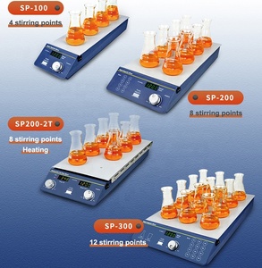 Agitateur magnétique multipositions WESTTUNE SP-100 SP-200 SP-300 SP-200T avec plaque chauffante de laboratoire 4/8/12 canaux Température max. 1 - Product Image 6