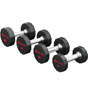 Musculation commerciale <span class=keywords><strong>lb</strong></span> kg noir PU uréthane haltères prix d'usine - Product Image 3