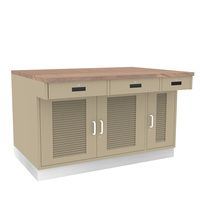 Table de cartographie marine en aluminium avec 3 tiroirs et 3 portes à persiennes, anti-moisissure, étanche, mobilier de bureau naval