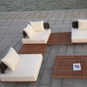 In Rattan di alluminio Doppio Cuscino supporto alberi artificiali in stile Rattan poltrona Cuscino sospeso Doppio Cuscino Sedia Sospesa - Product Image 5