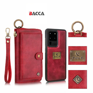 Pola Retro đa chức năng dây kéo Ví Thẻ Túi xách có thể tháo rời <span class=keywords><strong>360</strong></span> bảo vệ đầy đủ cho Iphone 16pro Max 15 14 13 12 trường hợp điện thoại - Product Image 1