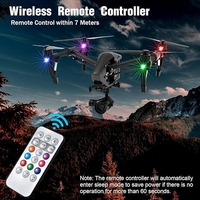 4 lumières LED intérieures sans fil, 8 couleurs et 10 modes, avec 2 perles de lampe LED lumineuses, portables et rechargeables par USB