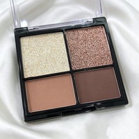 Palette d'ombres à paupières minérales hautement pigmentées, cruelty-free, waterproof, finition satinée, métallique, scintillante, lumineuse, multicolores, 10g, légère