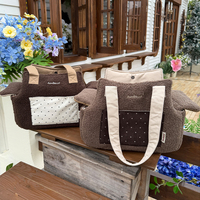 Sac de transport pour petit animal de compagnie en velours ultra doux, nouveau design, sac à bandoulière confortable pour chien, sac à main pour chien et chat