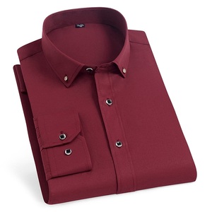 Camicie da <span class=keywords><strong>uomo</strong></span> in puro cotone Oxford a <span class=keywords><strong>maniche</strong></span> <span class=keywords><strong>lunghe</strong></span>, con bottoni, per ufficio e lavoro. - Product Image 6