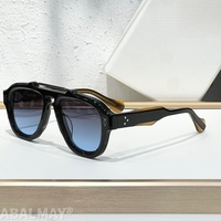 T-HE DINO 53-20 Topkwaliteit herenzonnebril voor dames Designer zonnebril Klassiek Punk Luxe Acetaat Titanium UV400 Met doos