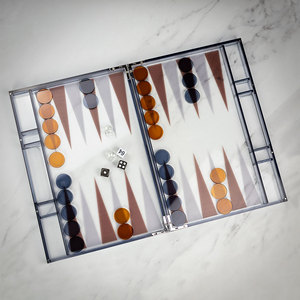 Ưa thích cá nhân màu nâu trắng backgammon thiết lập cao cấp bảng Acrylic tăng gấp đôi Cube - Product Image 1
