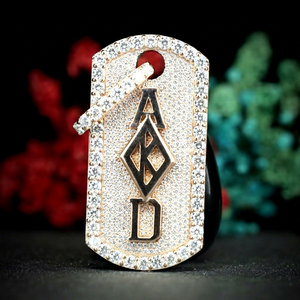 Custom Hip Hop <b>Name</b> Moissanite Letter Tennis <b>Chain</b> Necklace Round Diamond VVS 925 Sterling Silver Iced Out Pendant for Men Women - Product Image 1