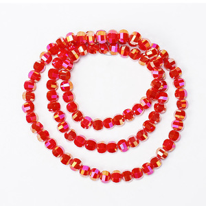 Handmade 50 <strong>Beads</strong> Accessory Three Dimensional <strong>8mm</strong> Watermelon Glass <strong>Beads</strong> Multi-Faceted Glass <strong>Beads</strong> For Jewelry - Product Image 2