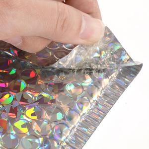 Bolsa de sobres de burbujas de aluminio holográfico láser, suministros para pequeñas empresas, sobres acolchados, sobres de burbujas, bolsas de correo - Product Image 6
