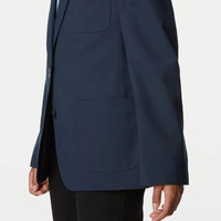 Vente Flash : Blazer pour lycéennes printemps-automne, logo personnalisé, simple boutonnage, coupe ajustée, costume scolaire pour lycée