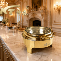 Chauffe-Plat de Luxe 6L en Acier Inoxydable à Alimentation Thermique pour Buffets, Hôtels, Restaurants et Équipements de Cuisine