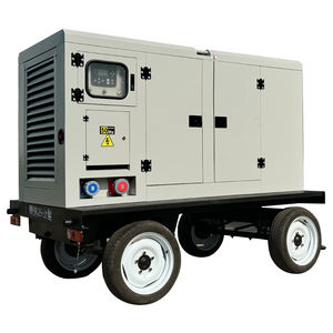 Groupes électrogènes diesel silencieux haute vitesse sur remorque, 50 kVA, 80 kW, 90 kW, 100 kVA, moteur Perkins, alternateur Leroy-Somer, groupe électrogène EPA - Product Image 5