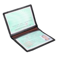 Dompet Kulit Sapi Lapis Pertama Ultra Tipis Anti Maling Lipat Unisex untuk Perdagangan Luar Negeri