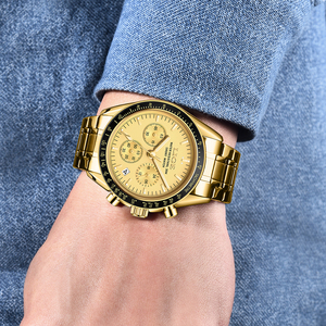 LG89137 Orologio Cronografo da <span class=keywords><strong>Uomo</strong></span> con Quadrante da 41mm in Lega, 3 Sottoquadranti, Data Semplice, Ghiera Girevole, Confezione Regalo - Product Image 6