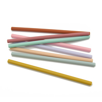 Offre Spéciale Silicone Pailles Portable Réutilisable Silicone Coupe En Biseau À L'étranger Voyage Silicone Pailles