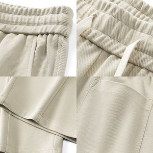 SK <span class=keywords><strong>Pantaloni</strong></span> Sportivi da <span class=keywords><strong>Uomo</strong></span> in Maglia da 270g Primavera/Estate alla Moda, Modello Dritto Morbido e Felpato <span class=keywords><strong>con</strong></span> Cerniera Invisibile e Vita Media Elasticizzata - Product Image 5