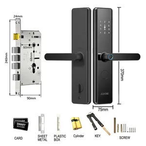 Golden Smart Door Lock Home Security Electron Wireless Digital Home Security Ttlock Tuya Smart Lock