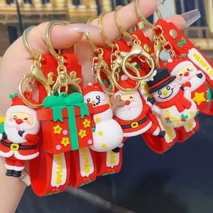 New Arrivals Christmas Keychain Santa Claus Snowman Christmas Tree Keychain Christmas Pendant Small Gift Wholesale