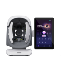 Analyseur de peau 3D professionnel, scanner cutané IA avec imagerie tridimensionnelle, 5 modes de test, microscope capillaire