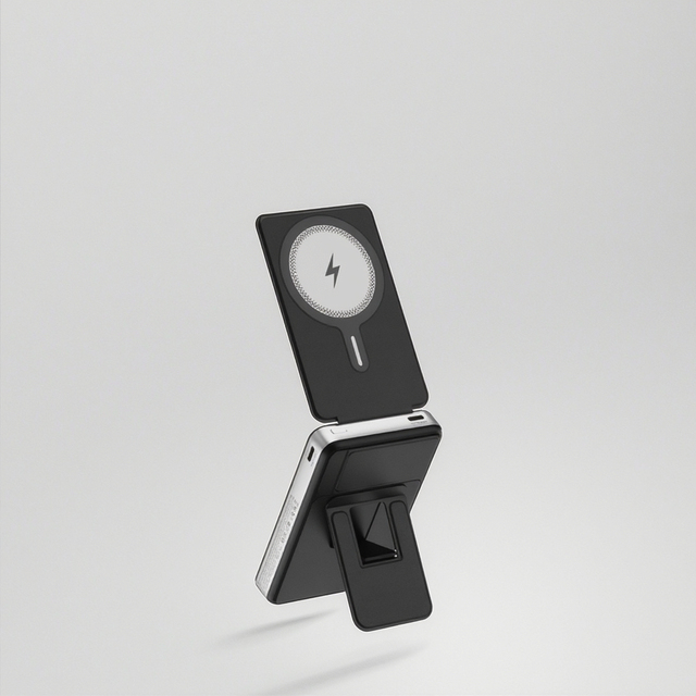 Foldable 3-in-1 Magnetic Wireless Charging Station LI-Polymer Battery for iPhone 15 16 17 Watch for AirPods