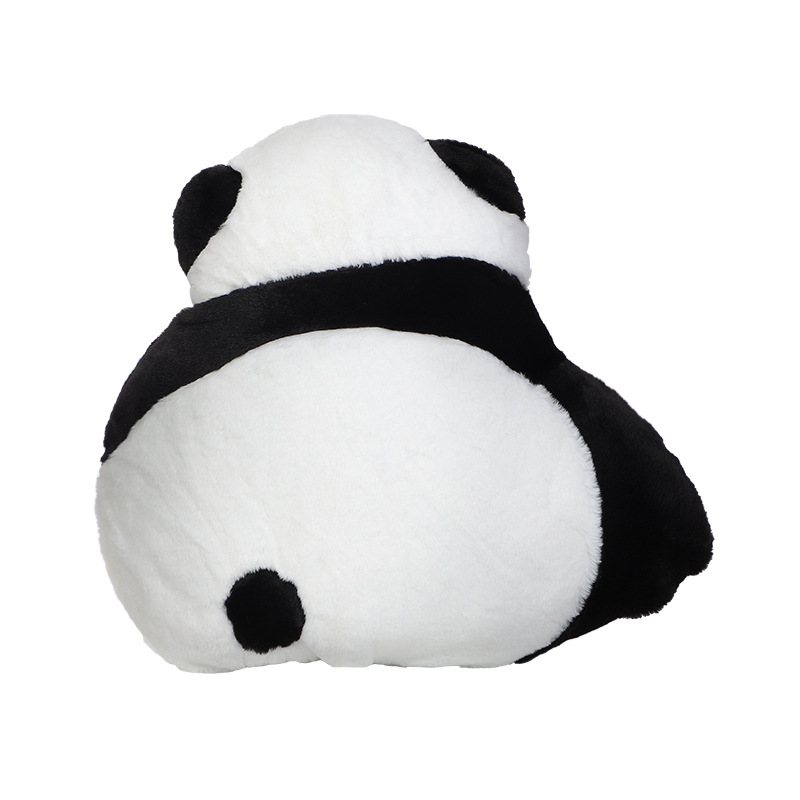 Support lombaire panda en fourrure de lapin