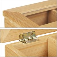 Boîte de rangement pour sachets de thé en bambou avec 12 compartiments et couvercle transparent, support en bois pour sachets de thé pour comptoir de cuisine ou armoire