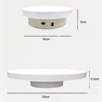 Plug-in 2 en 1 photographie plateau tournant électrique 14cm 20cm charge 0.25kg Photo Studio affichage support rotatif