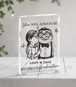 Placa Acrílica Personalizada OEM ODM con Forma de Carl y Ellie, Letrero Acrílico de Amor de Película, Recuerdo para Parejas, Mi Gran Aventura - Product Image 1