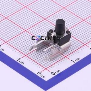 TS-1093B-A9B3-D2 Tactile Switch Through hole Component THT Switch Single Pole Single Throw Round Button 2.5N Right Angle Insert - Product Image 1