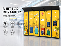 Casier à bagages intelligent avec écran tactile, service en libre-service, armoire de rangement pour bagages pour aéroport, hôtel, centre commercial, gare