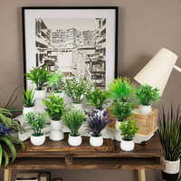 Mini Bonsaï Artificiel d'Aloe Vera pour Décoration de Bureau de Thanksgiving, Plante en Plastique Haute Simulation, Ornement Durable et Recyclable GU