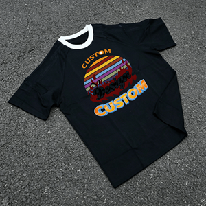 เสื้อยืดคอกลมแขนสั้นผู้ชายลายพิมพ์ดีไซน์เองสไตล์ลำลองผ้าฝ้าย - Product Image 5